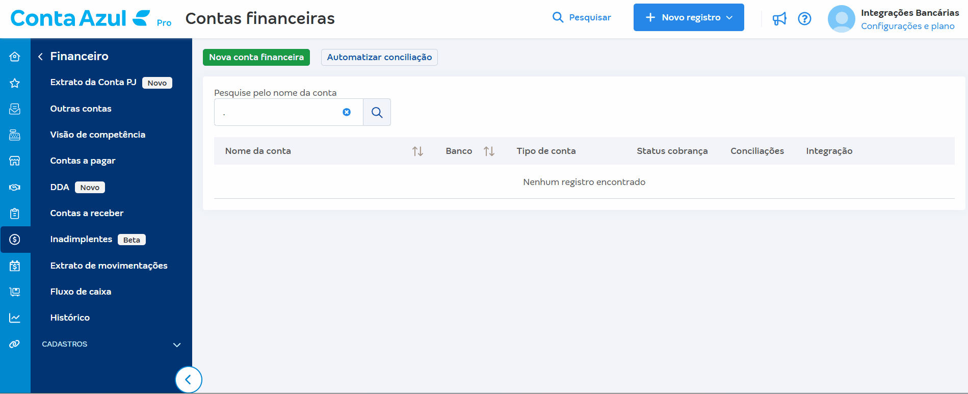 Integração Open Finance Caixa Econômica com a Conta Azul via Pluggy