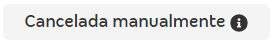 Ícone de situação Cancelada manualmente ℹ︎ da NFS-e.