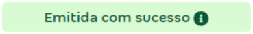 Ícone de situação Emitida com sucesso ℹ︎ da NFS-e.