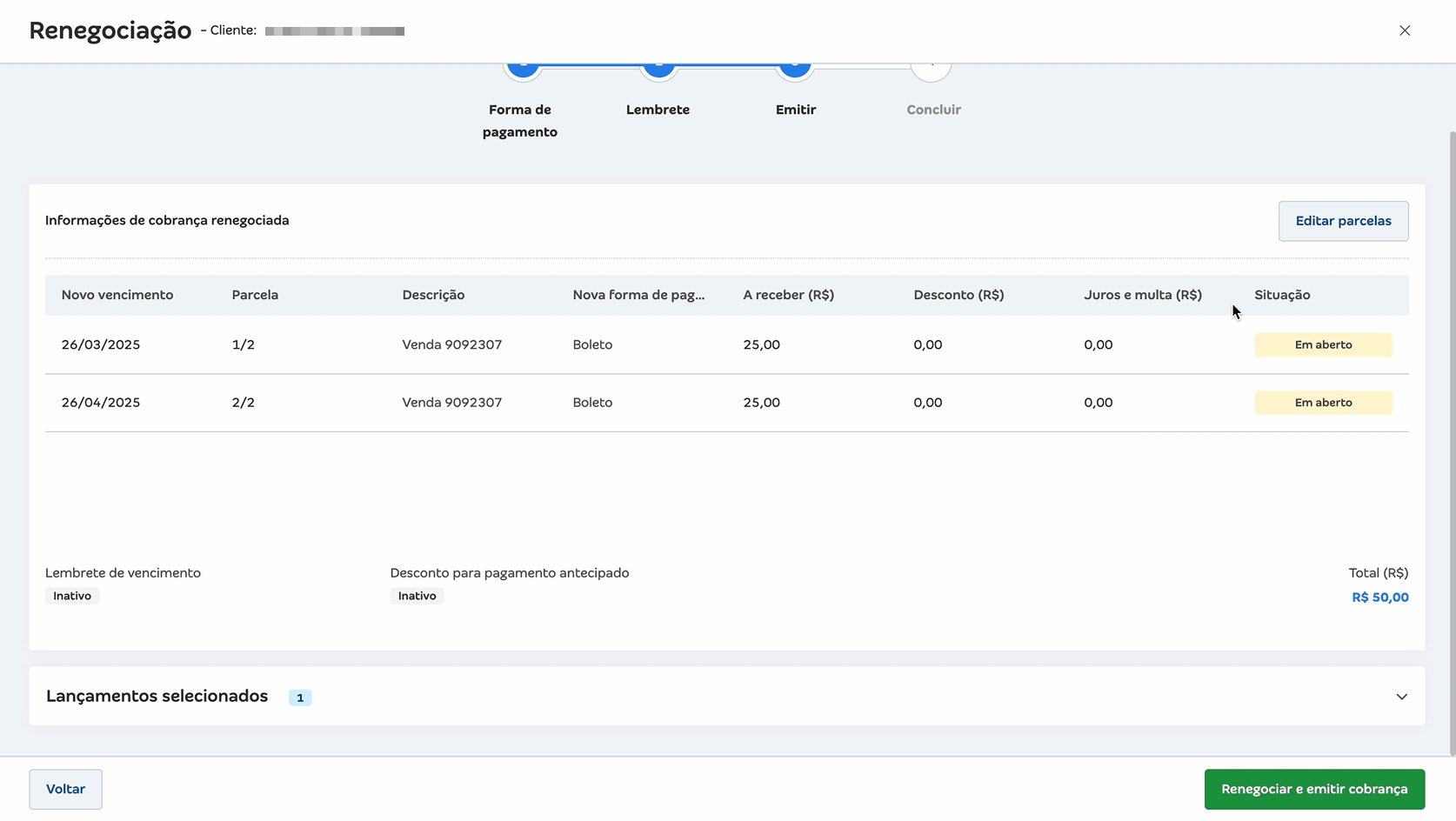 Passo a passo para editar parcelas da renegociação.gif