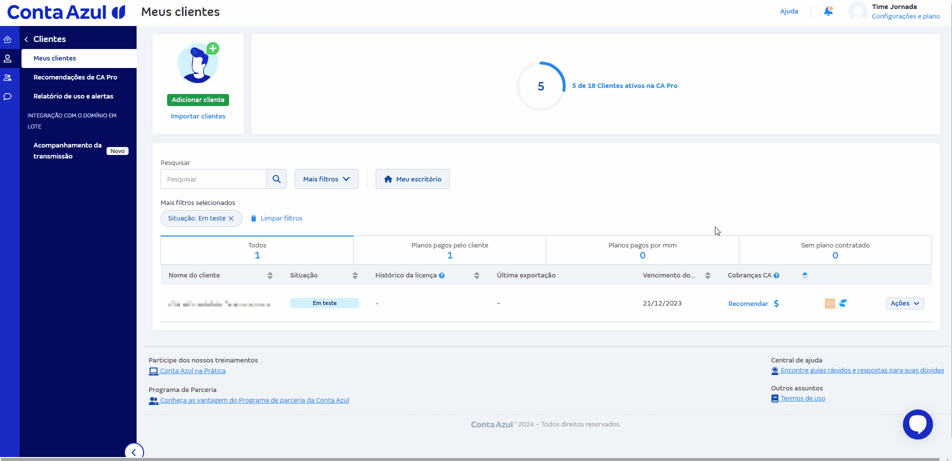 Passo a passo para recomendar as Cobranças da Conta Azul por WhatsApp, e-mail e link exclusivo.