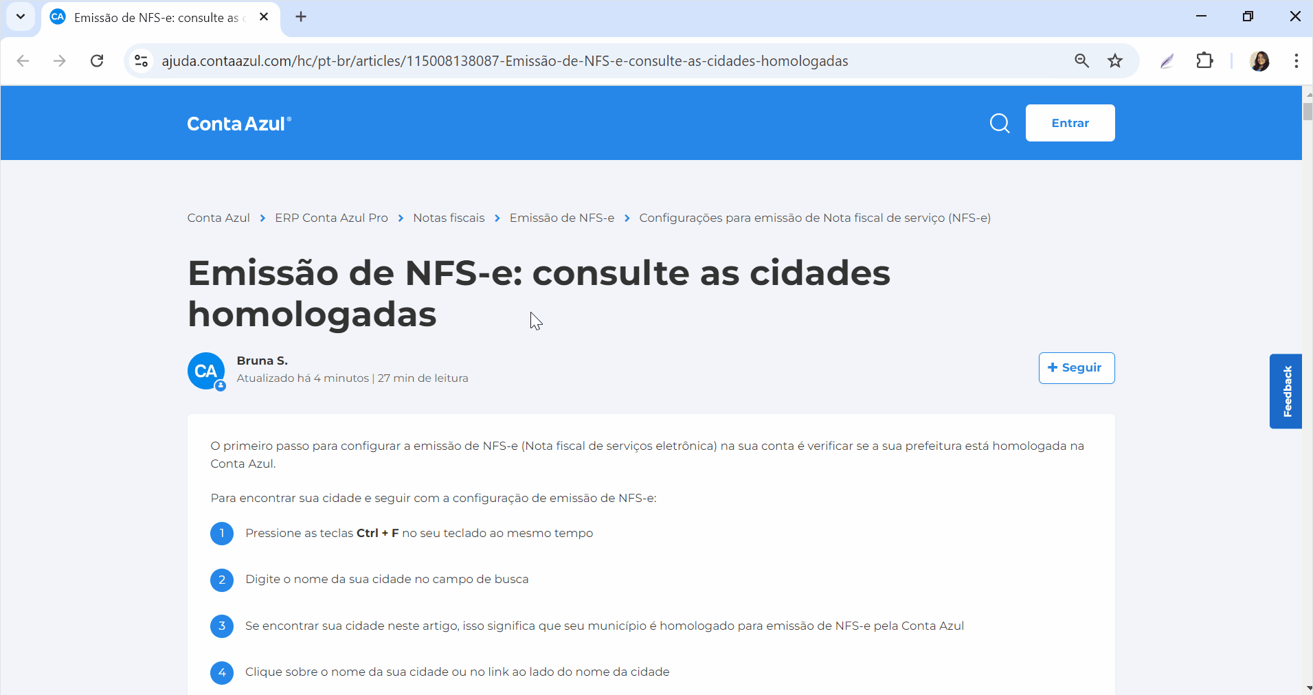 Passo a passo para acessar o artigo do padrão de emissão do município.