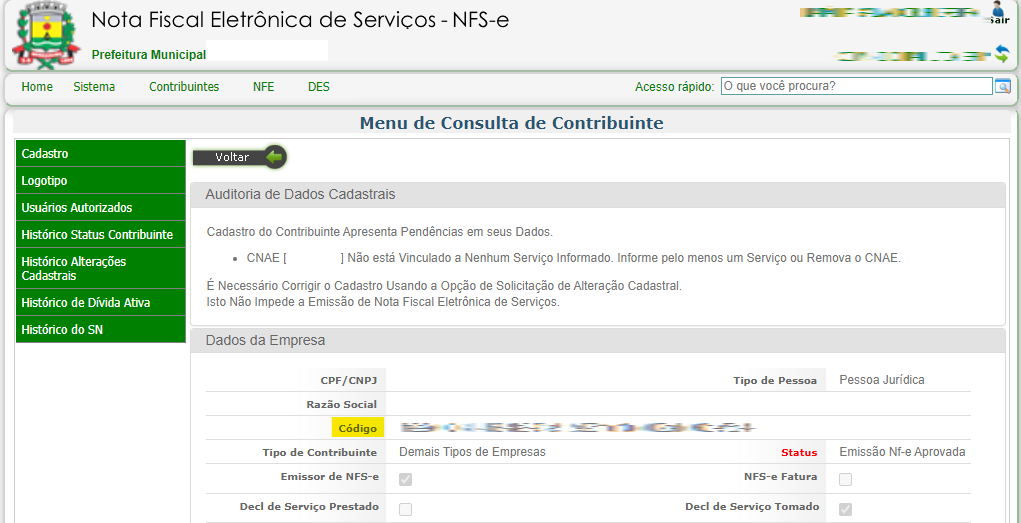 Código, terá a informação que será preenchida no campo Usuário CONAM.png