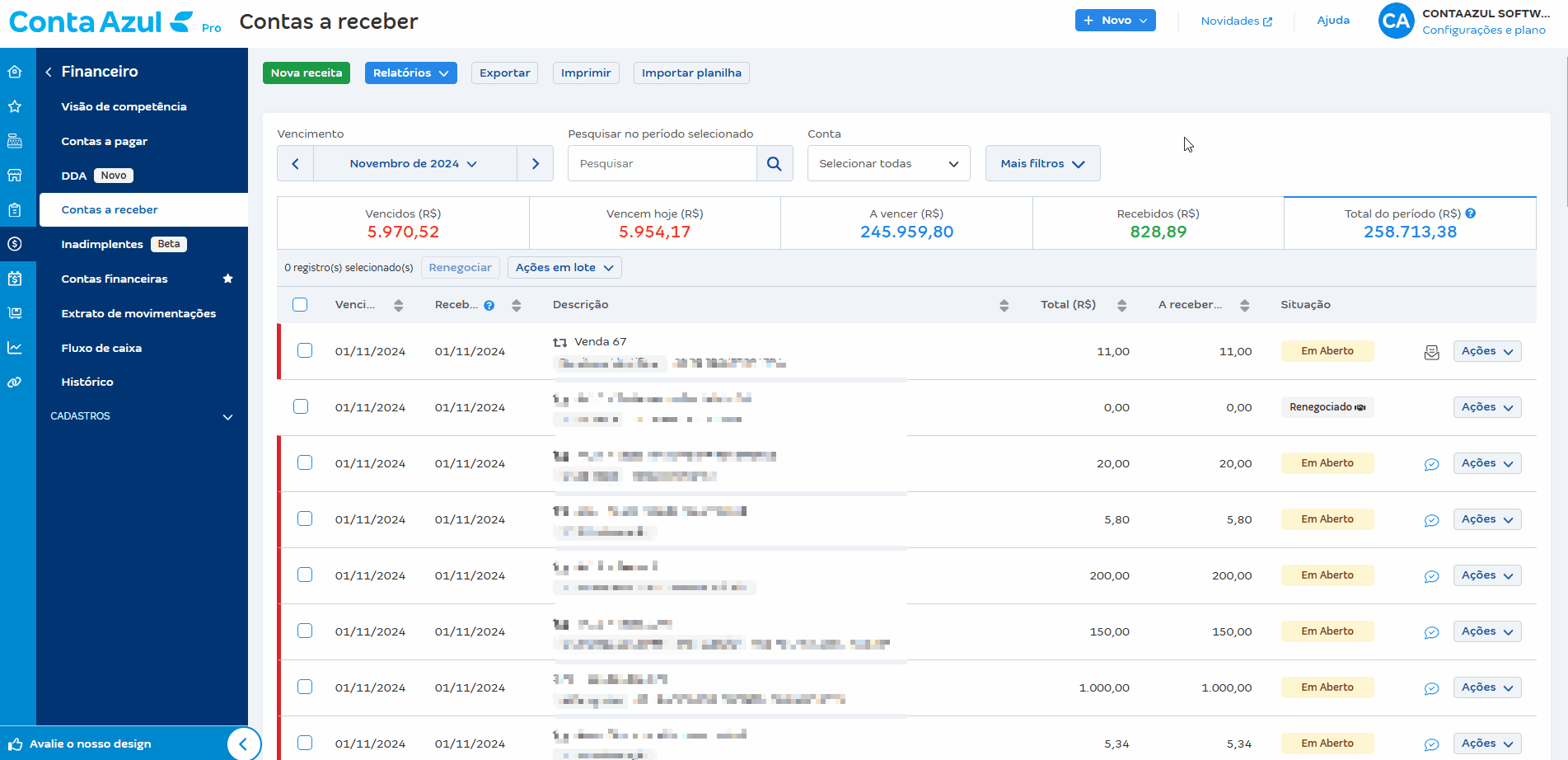 Passo a passo para ver detalhes sobre o envio do boleto.