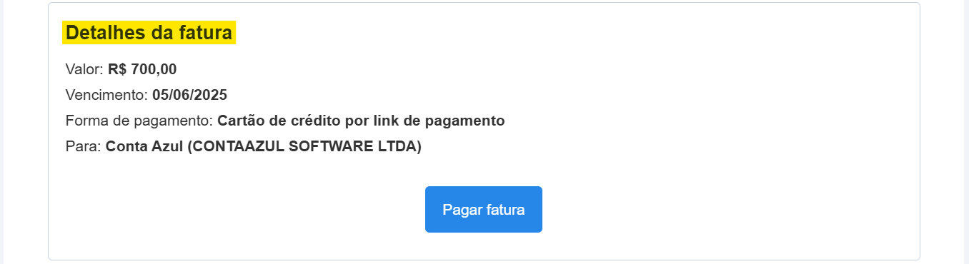 Tela do email do link unico da conta azul com detalhes da fatura.png