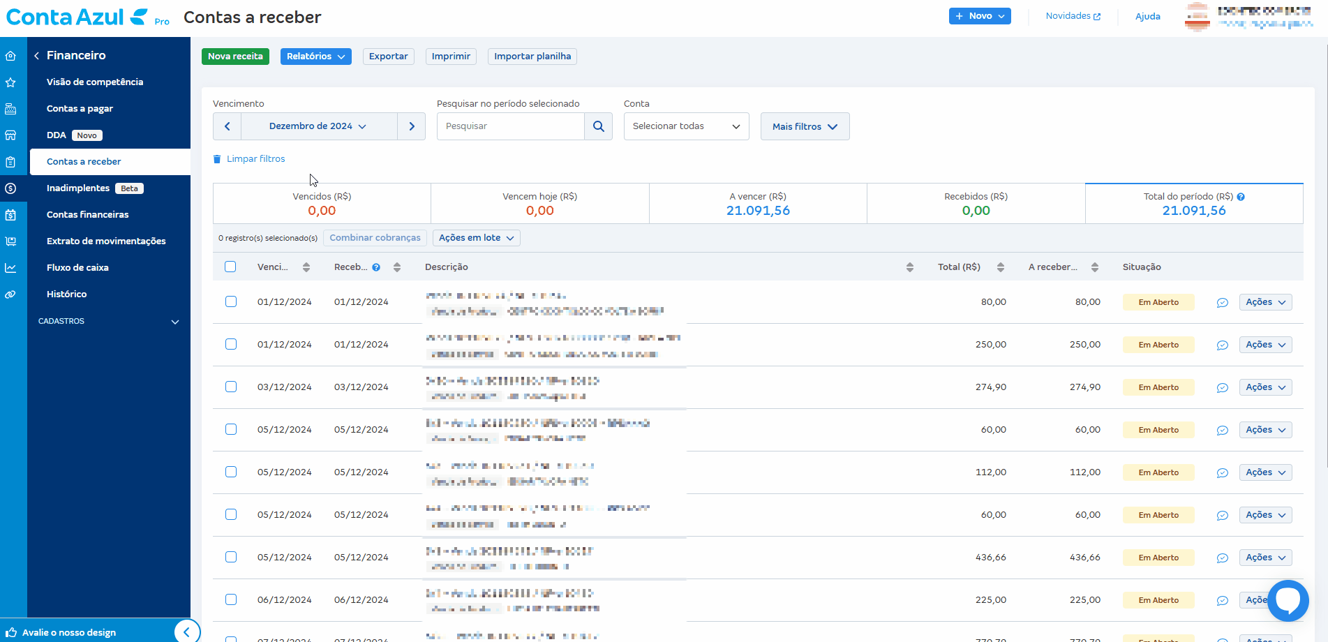 Passo a passo para Combinar cobranças.