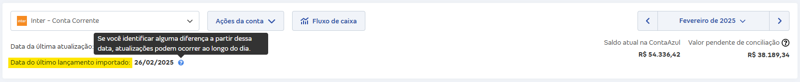 Tela de contas financeiras com destaque para o campo Data do último lançamento importado..png