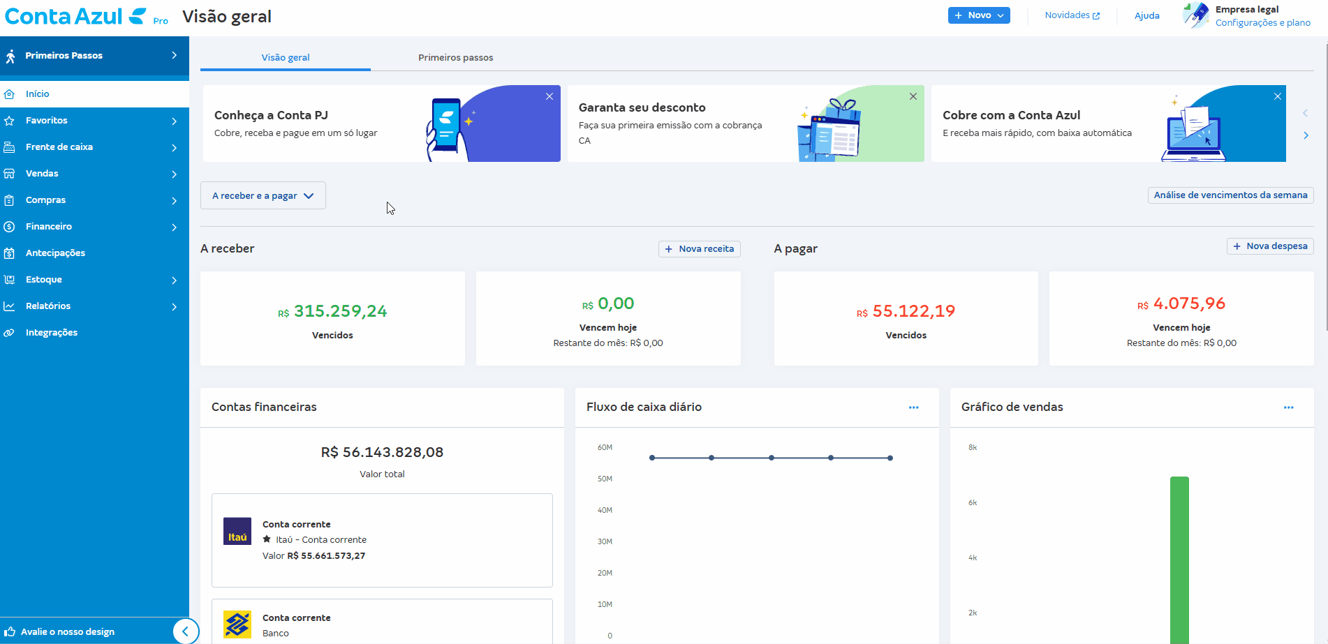 Passo a passo para acessar o Extrato de movimentações e descobrir a data de inicio dos lançamentos na conta bancária.