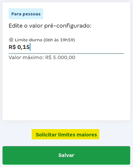 Tela para solicitar limites maiores no pix.png