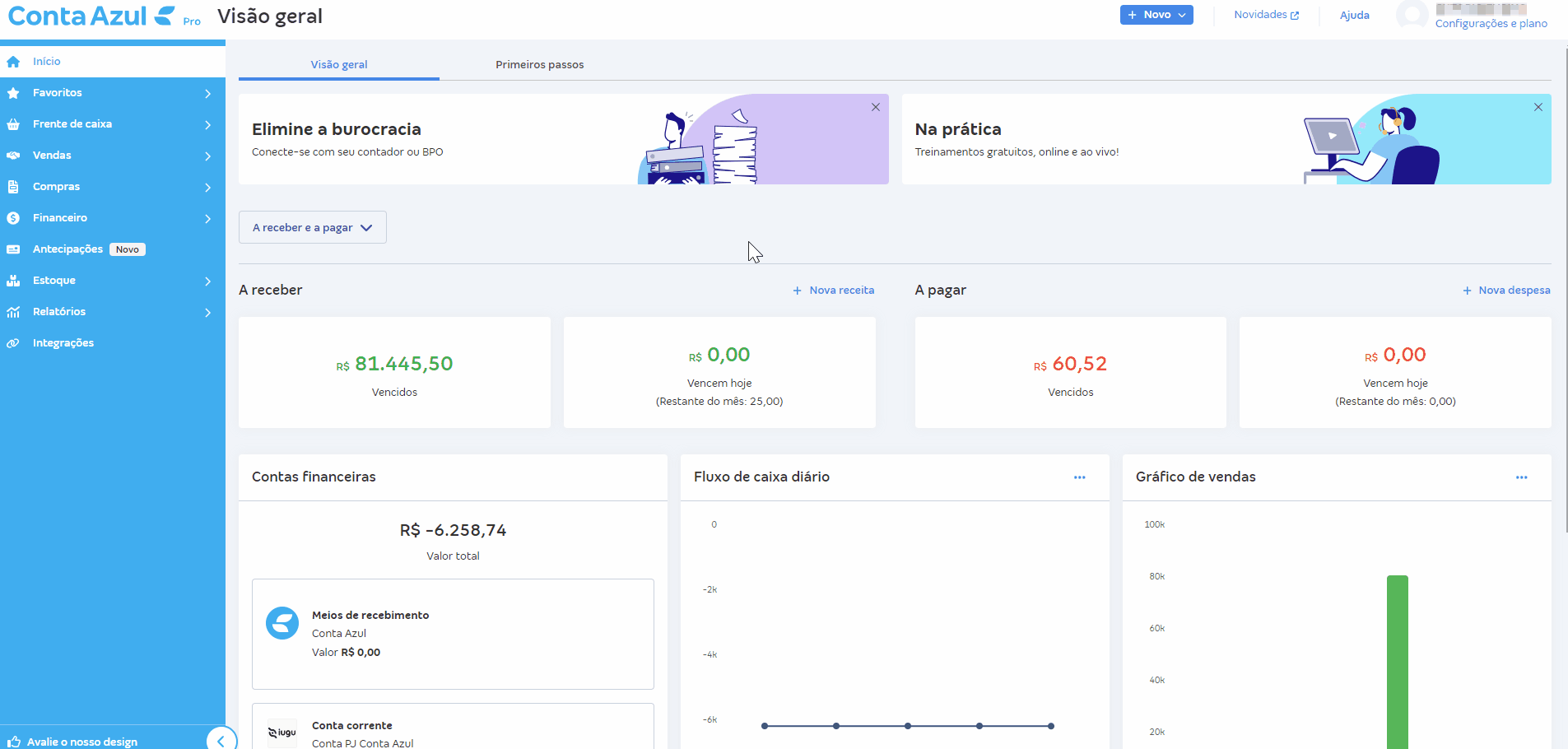 Passo a passo para consultar as vendas antecipadas.
