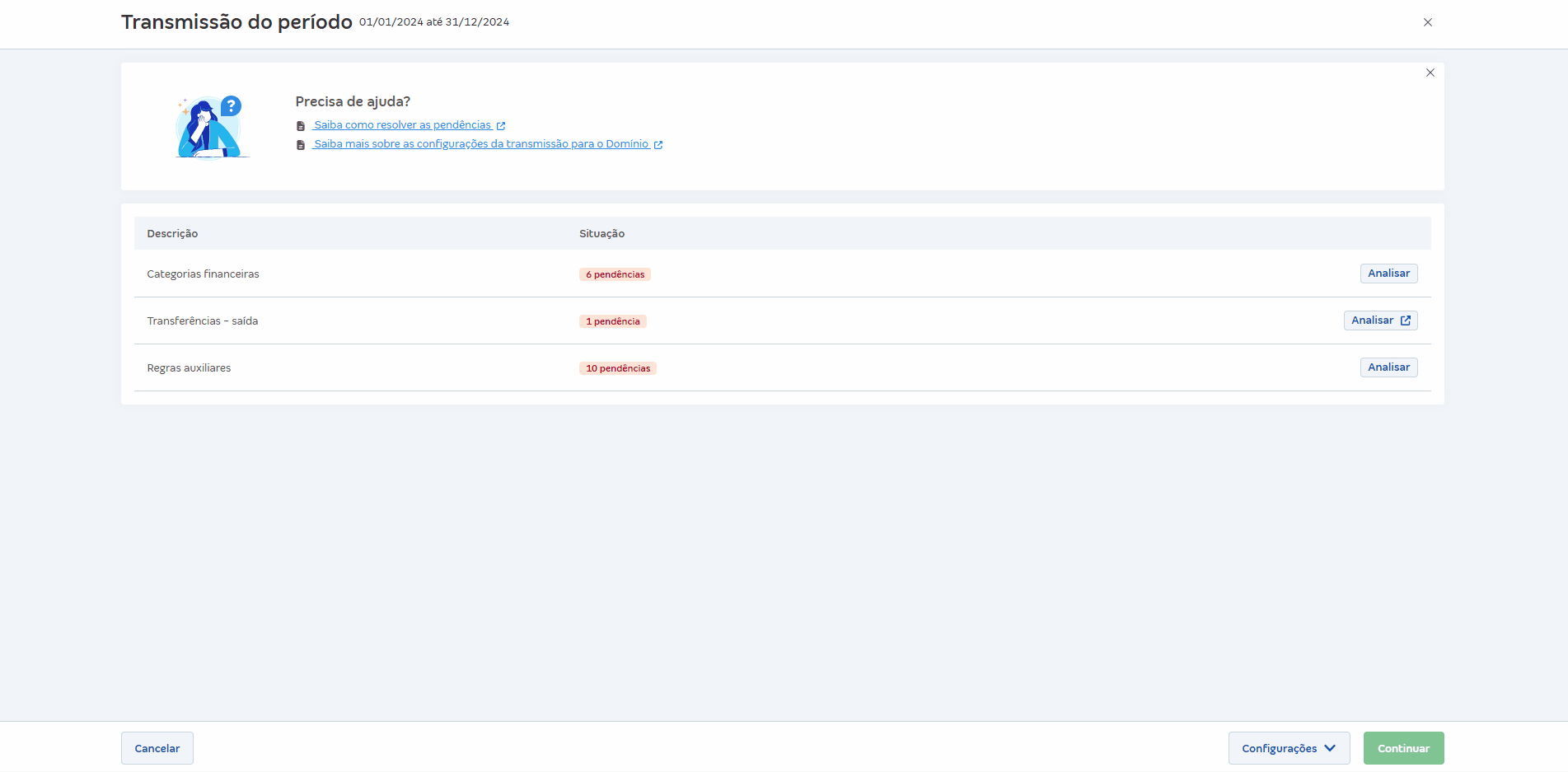 Passo a passo para resolver pendências de Transferências.gif