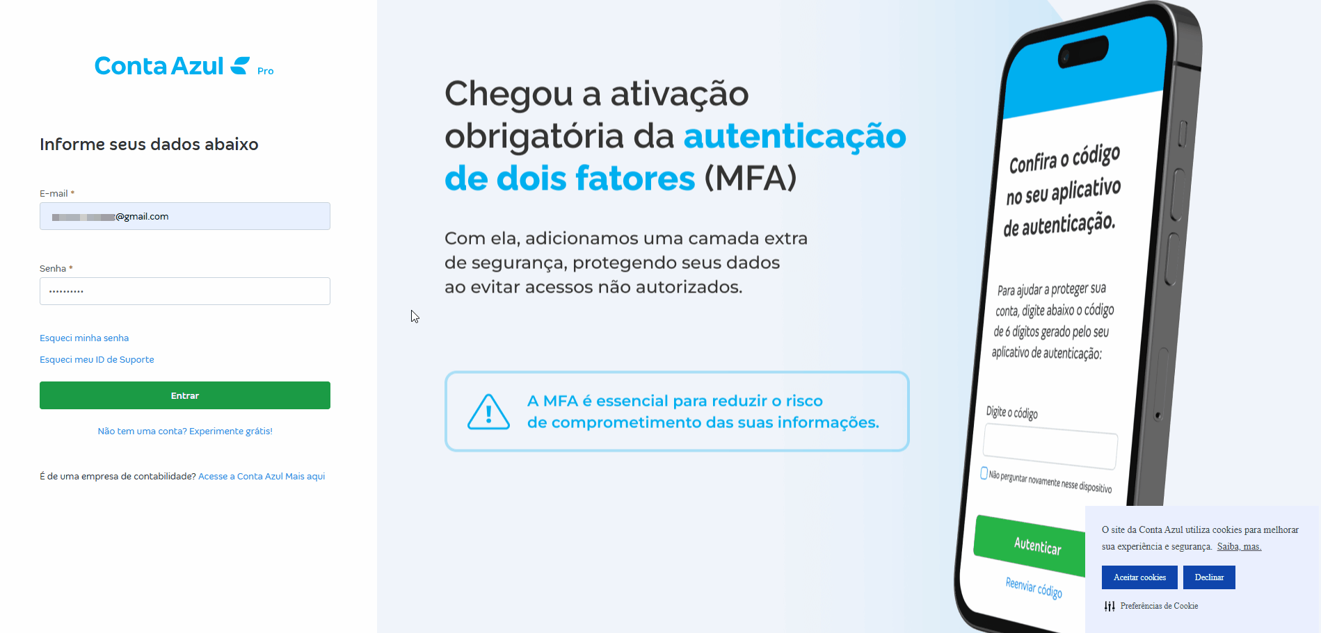 Passo a passo para logar com o codigo de segurança.gif