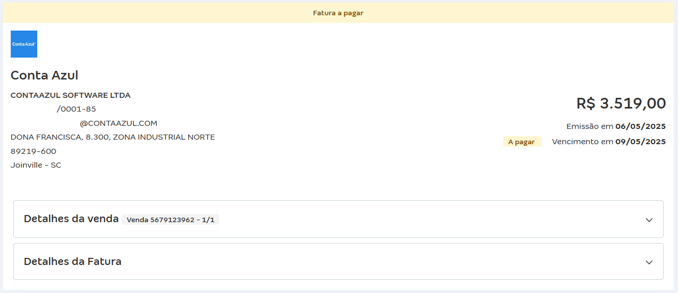 Tela do cabeçalho do pix da conta azul.png