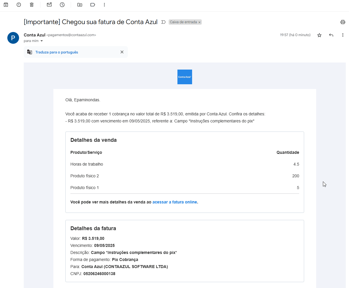 Passo a passo para visualizar email de pix da Conta Azul.gif