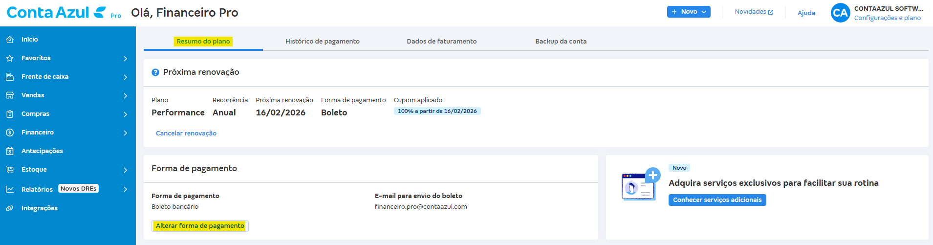 Tela de resumo do plano com destaque para Alterar forma de pagamento.png