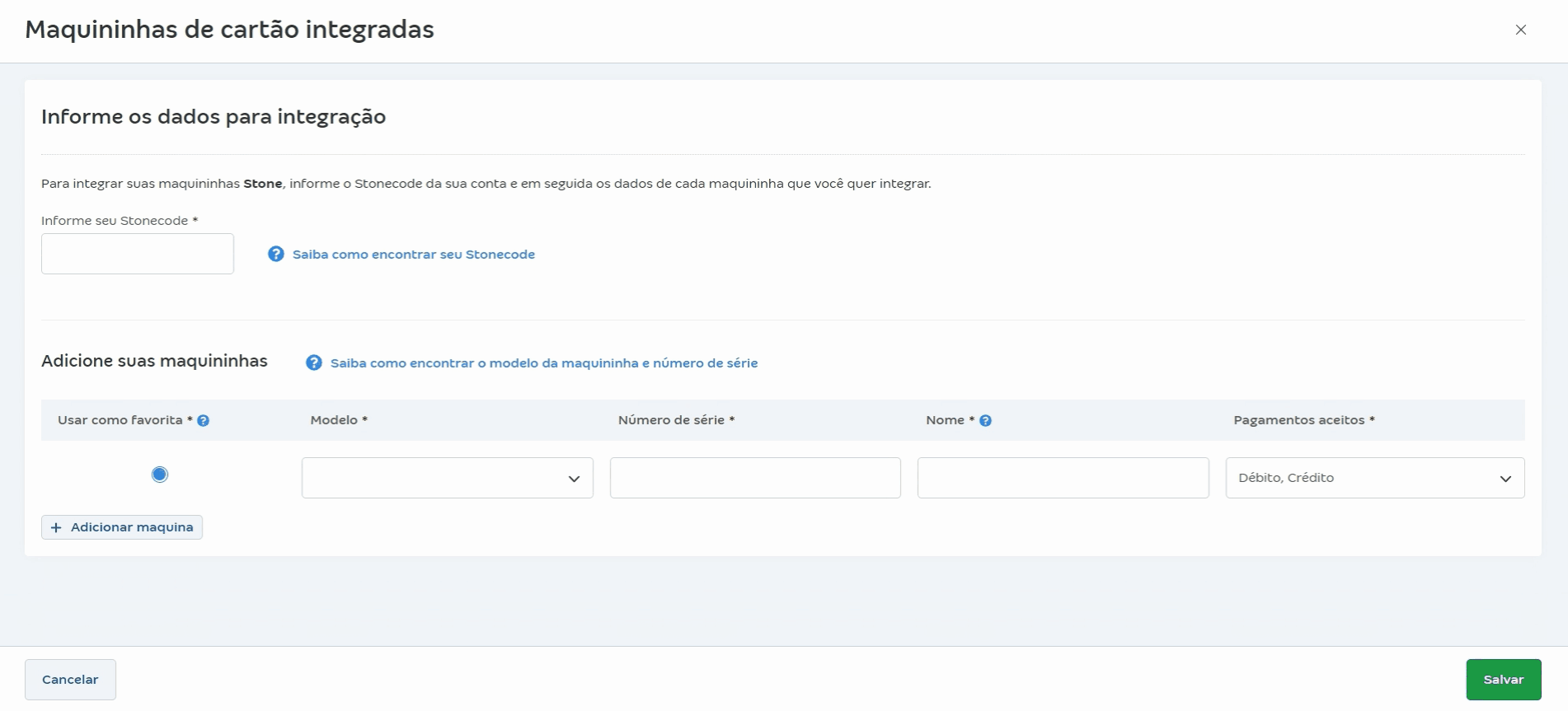 Passo a passo para integrar maquininha Stone no frente de caixa..gif
