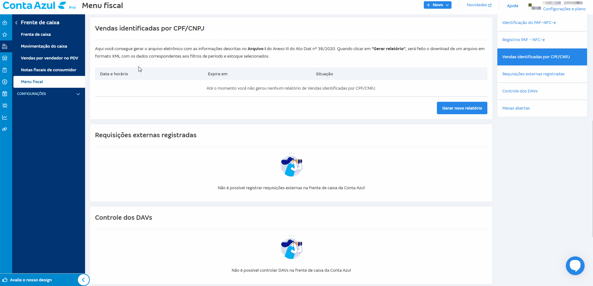 Passo a passo para gerar relatório de Vendas identificadas por CPF-CNPJ..gif