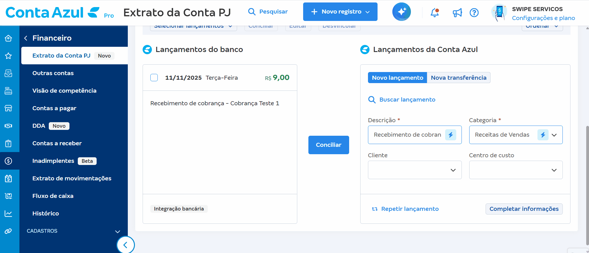 Conta PJ da ContaAzul IP extrato conciliação..gif