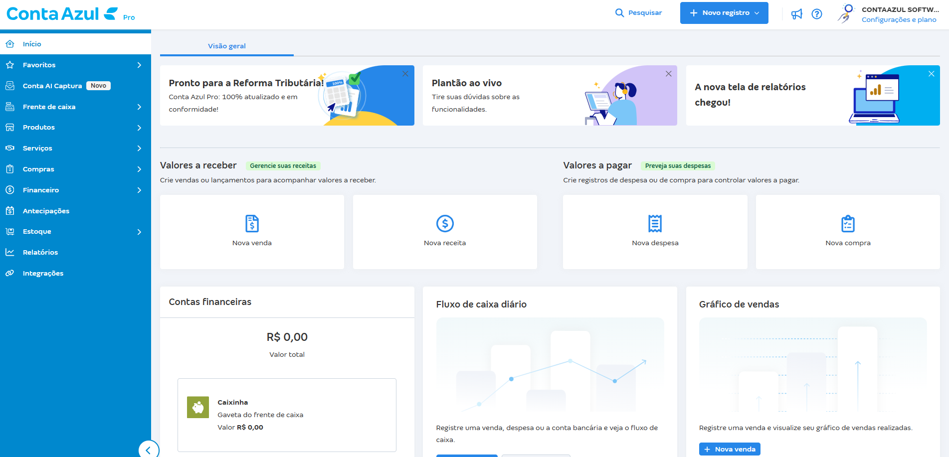 Tela de Visão geral da Conta Azul Pro.png