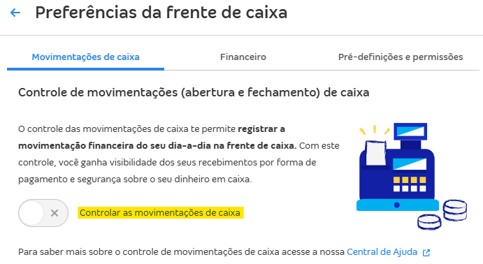 Passo a passo para desabilitar a Gaveta do frente de caixa.