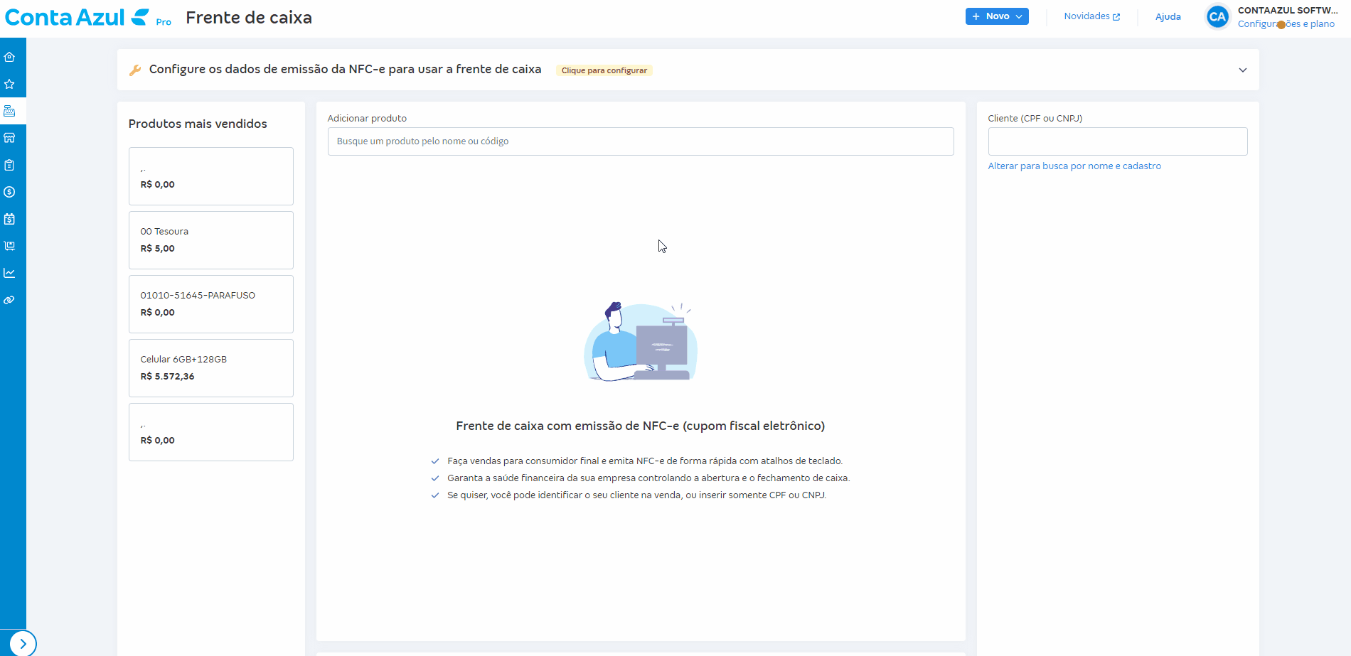 Passo a passo para vender kit de produto através da Frente de Caixa e emitir NFC-e.