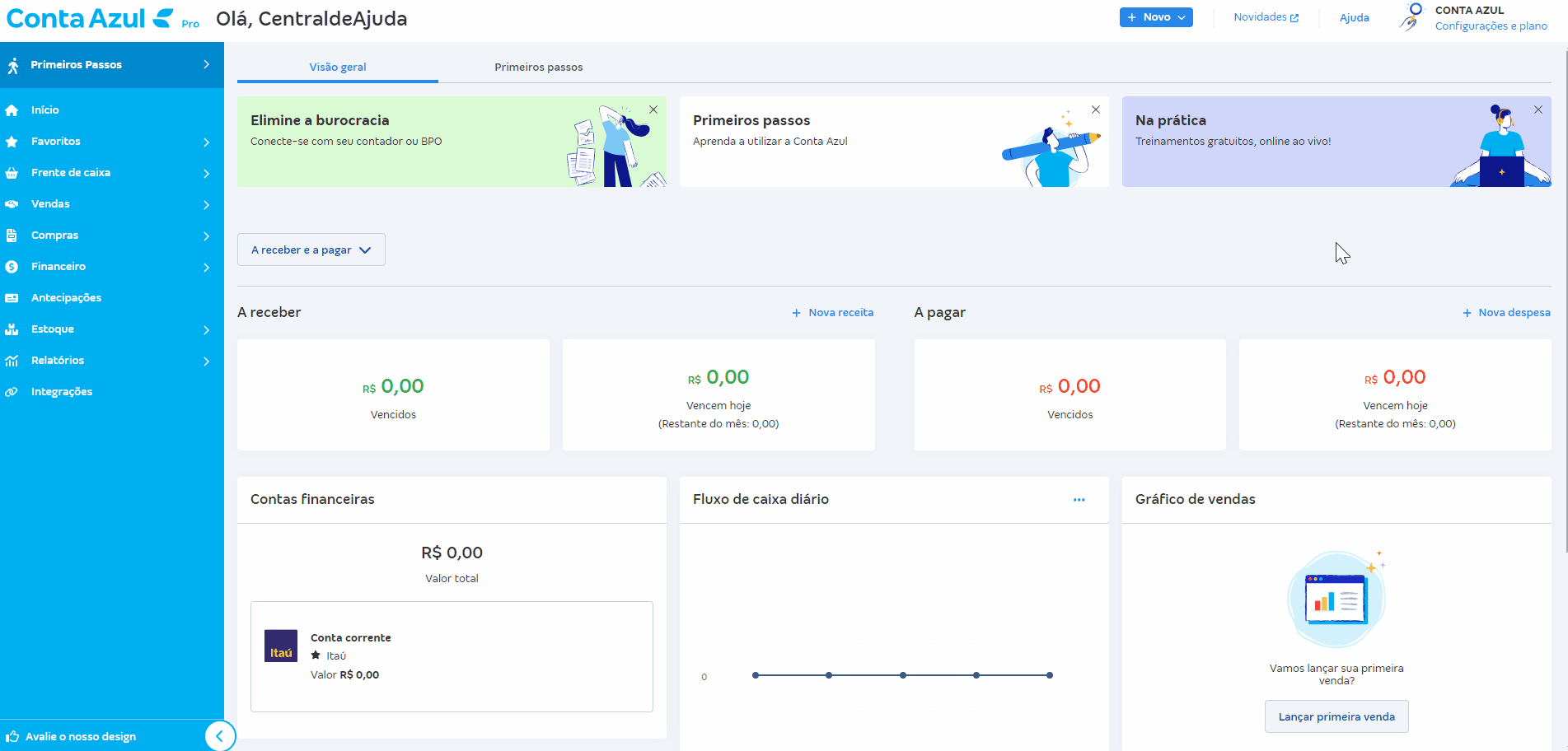 Passo a passo para cadastrar certificado digital A1 na Conta Azul.