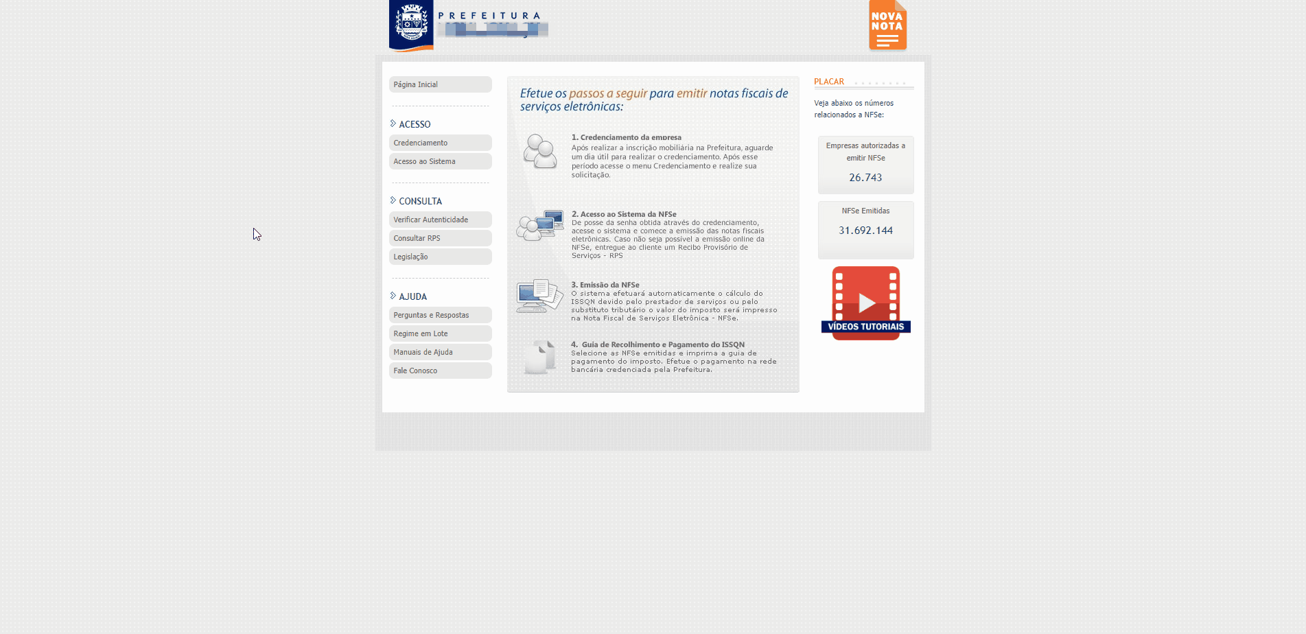 Passo a passo para solicitar credenciamento em Nova Iguaçu (RJ) no portal Dsfnet.