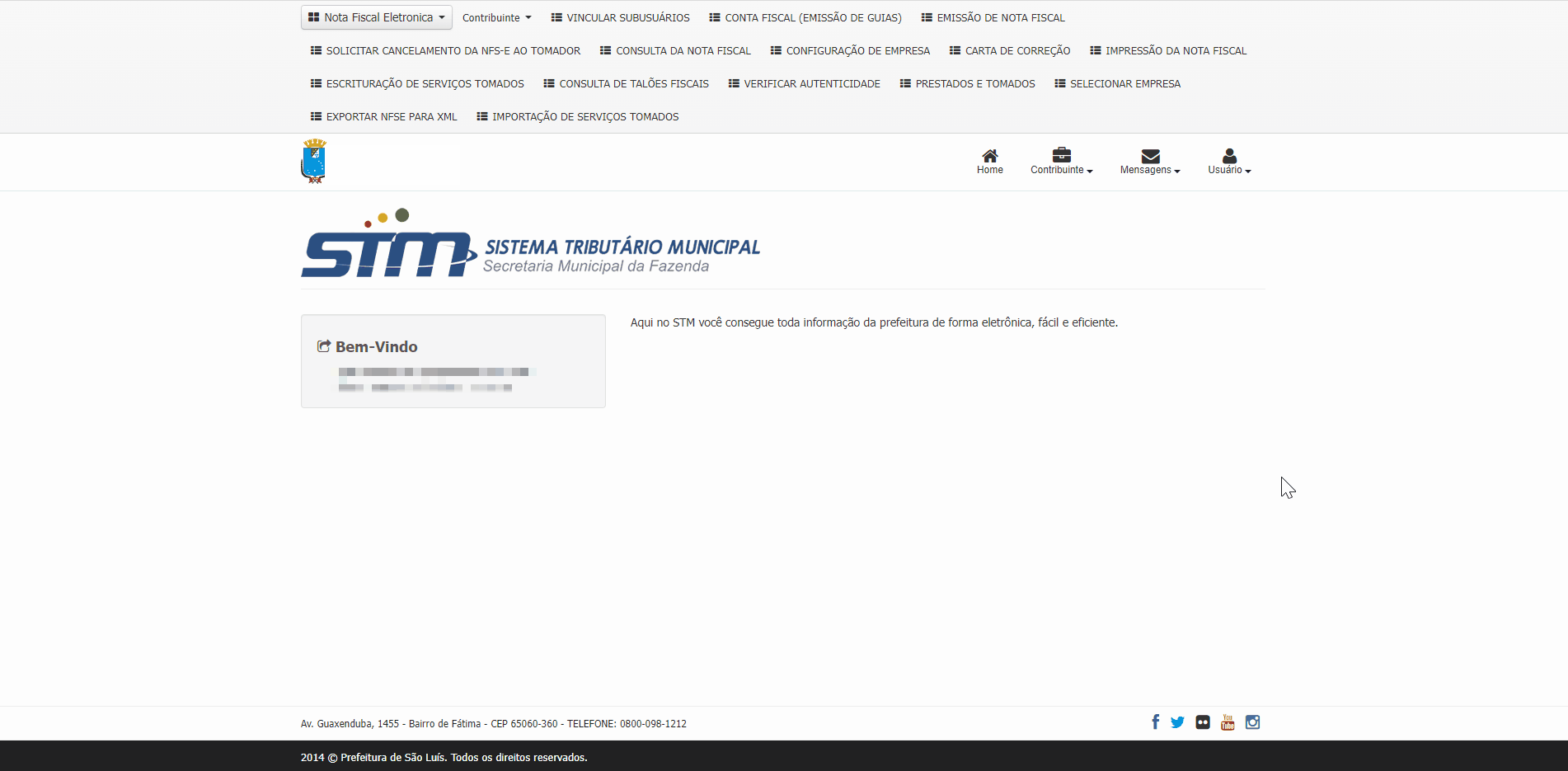 Passo a passo para consulta da Inscrição Municipal via CONFIGURAÇÃO DE EMPRESA no portal Dsfnet São Luís.