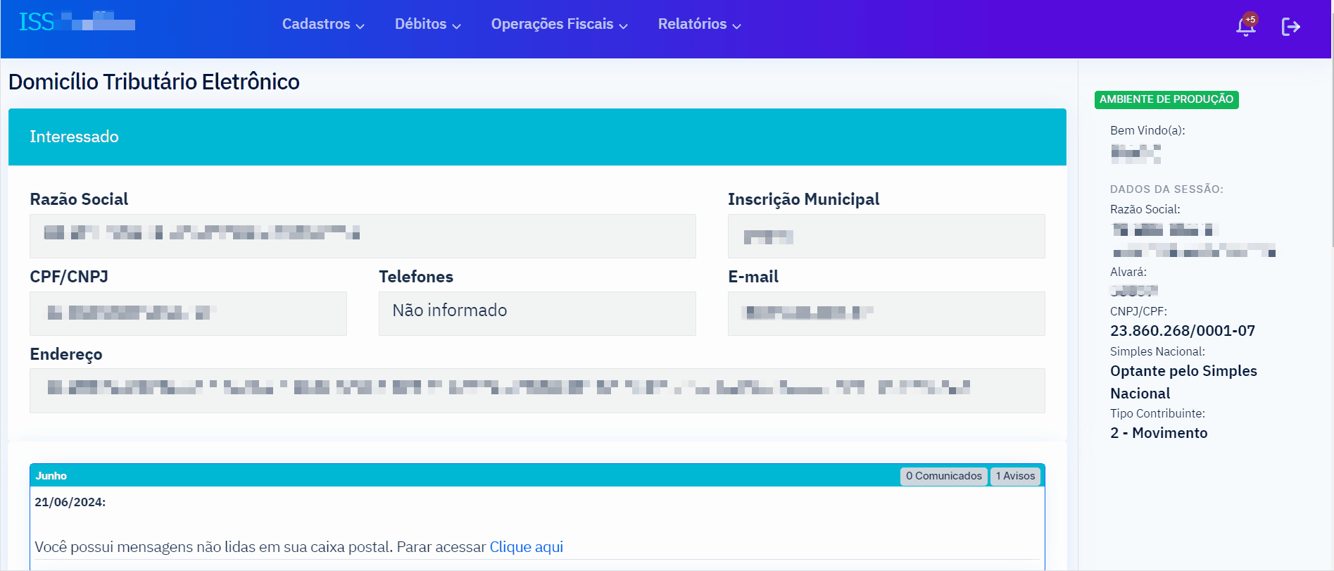 Passo a passo para consulta do Regime Tributário via Consulta de Notas Fiscais no portal FintelISS.
