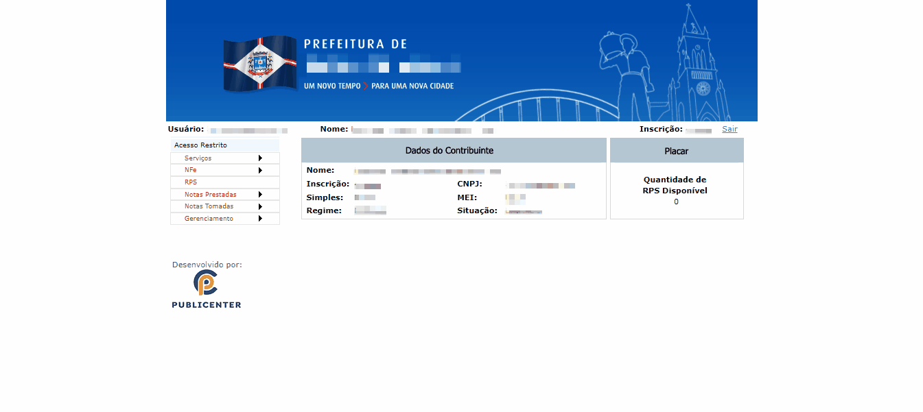 Passo a passo para consulta do Regime de Recolhimento no portal Governa (Publicenter).