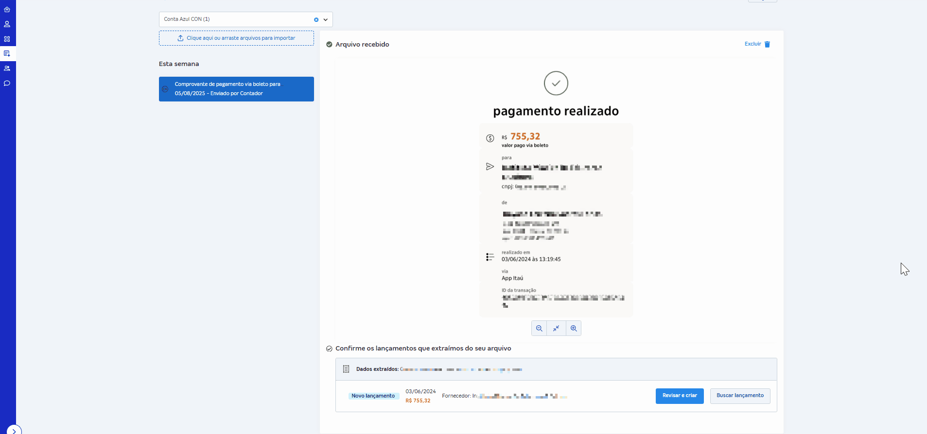 Passo a passo para importar documentos na Conta AI Captura (1).gif